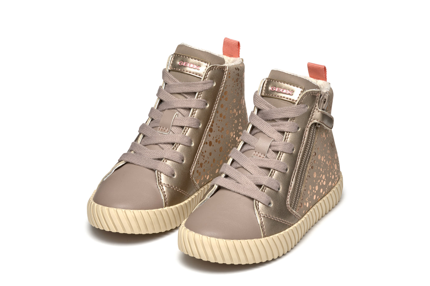 Mirroless Dark Beige Girls High-Top Casual Shoe