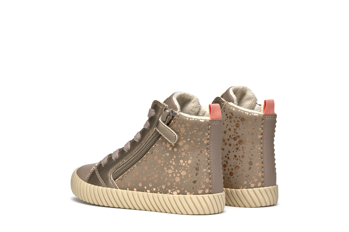 Mirroless Dark Beige Girls High-Top Casual Shoe