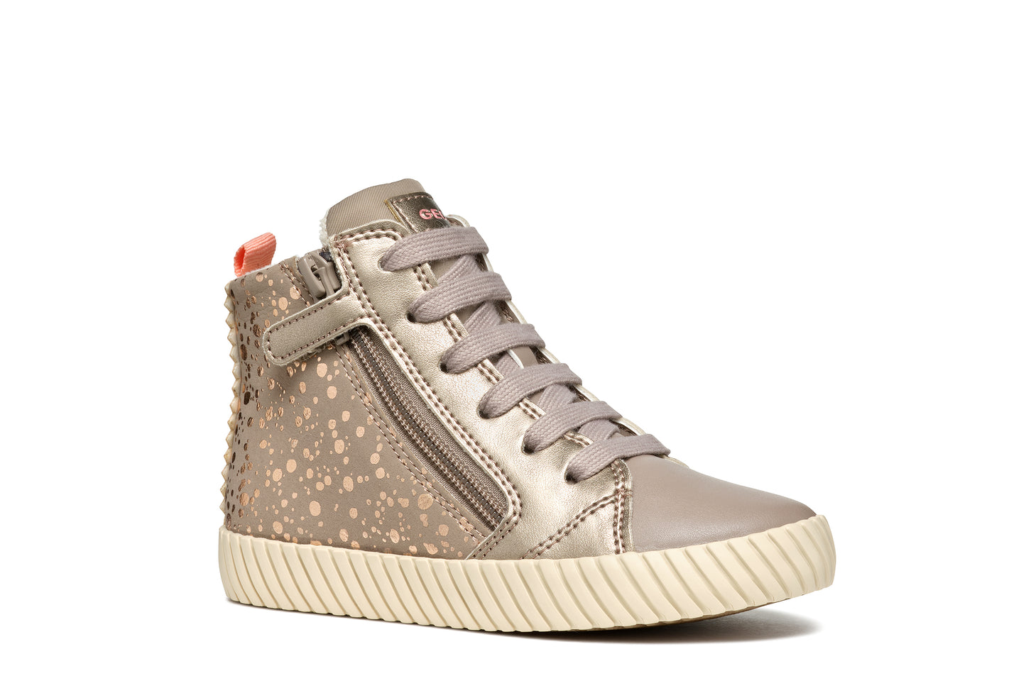 Mirroless Dark Beige Girls High-Top Casual Shoe