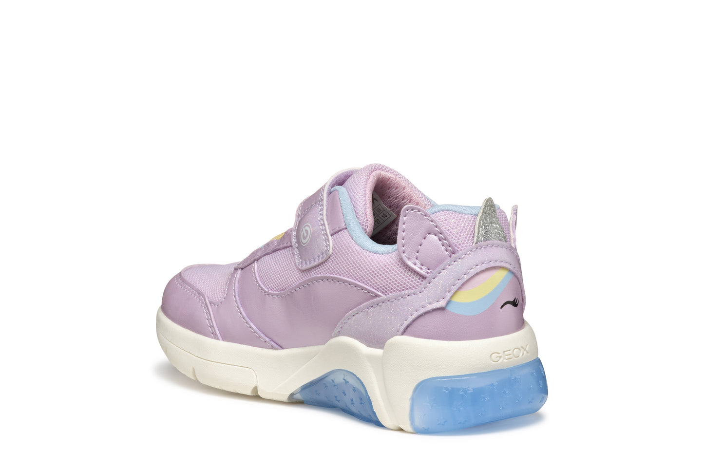 Fadinlight Girls Lilac Rainbow Unicorn Light Up Trainer