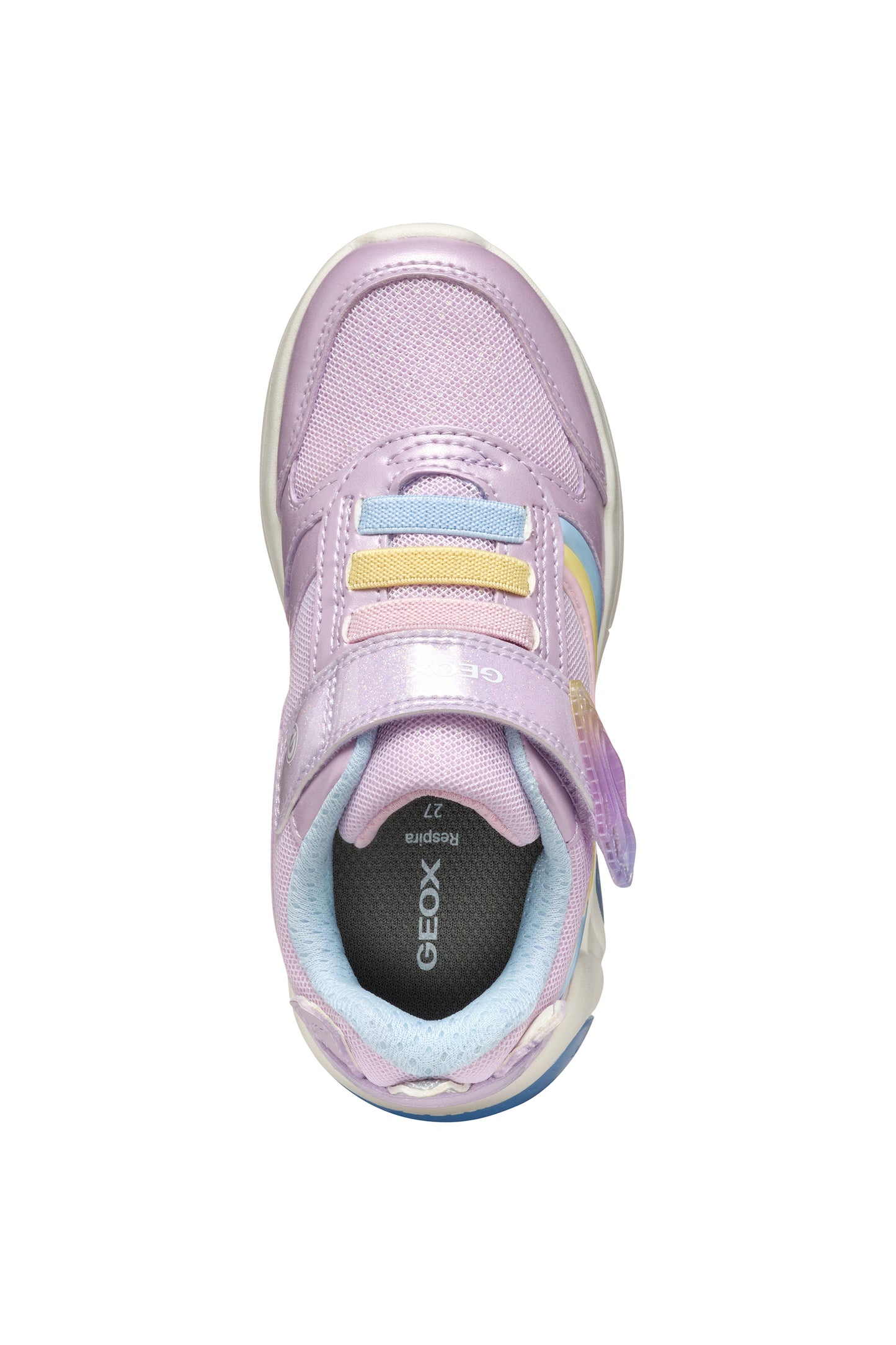 Fadinlight Girls Lilac Rainbow Unicorn Light Up Trainer