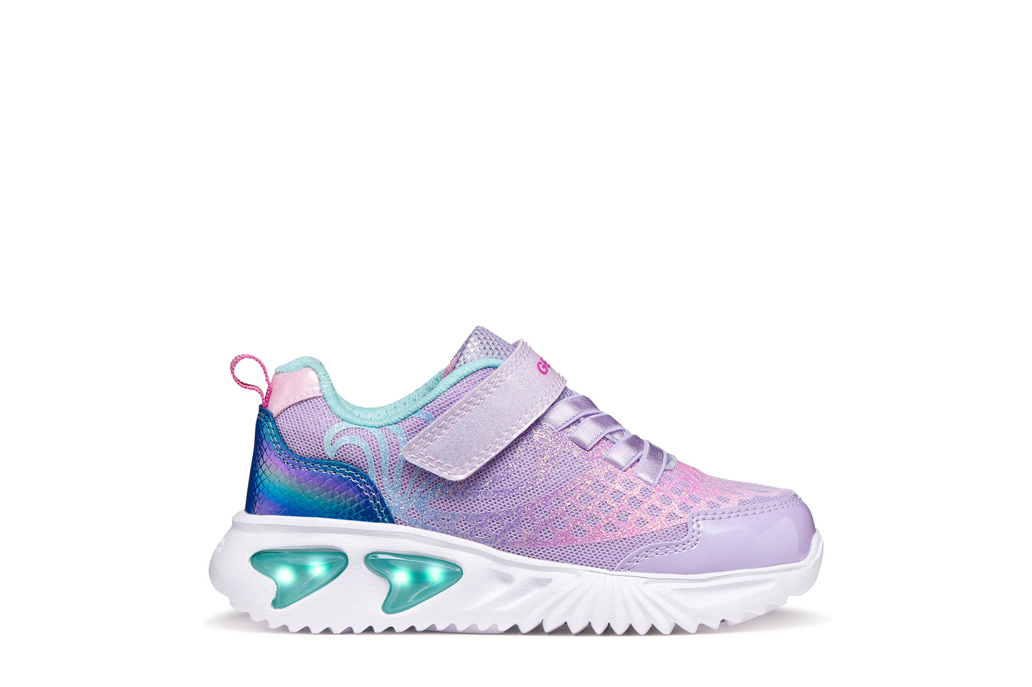 Assister Girl’s Lilac/Aqua Light-up Trainer