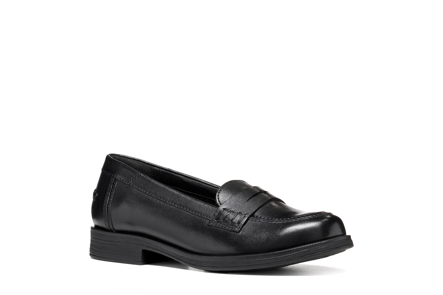 New Agata Loafer Black Leather Girls School Shoe
