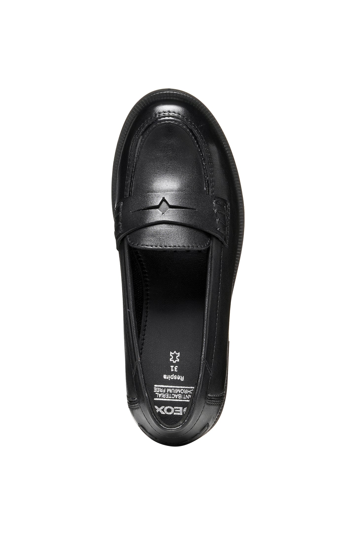New Agata Loafer Black Leather Girls School Shoe