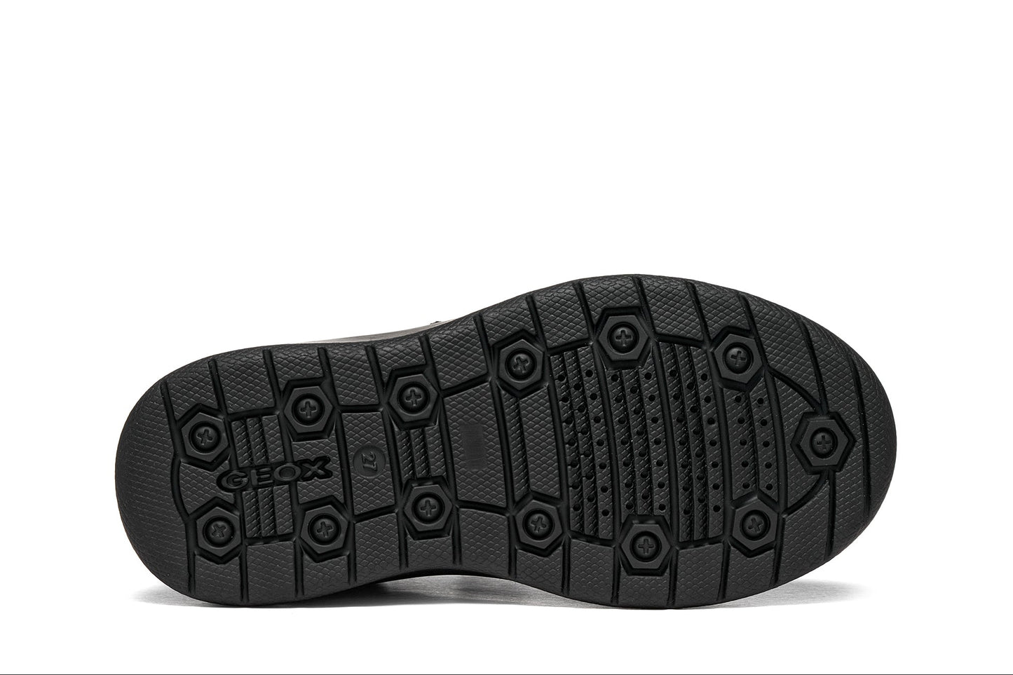 Riddock Single Strap Black Leather Boys School Shoe