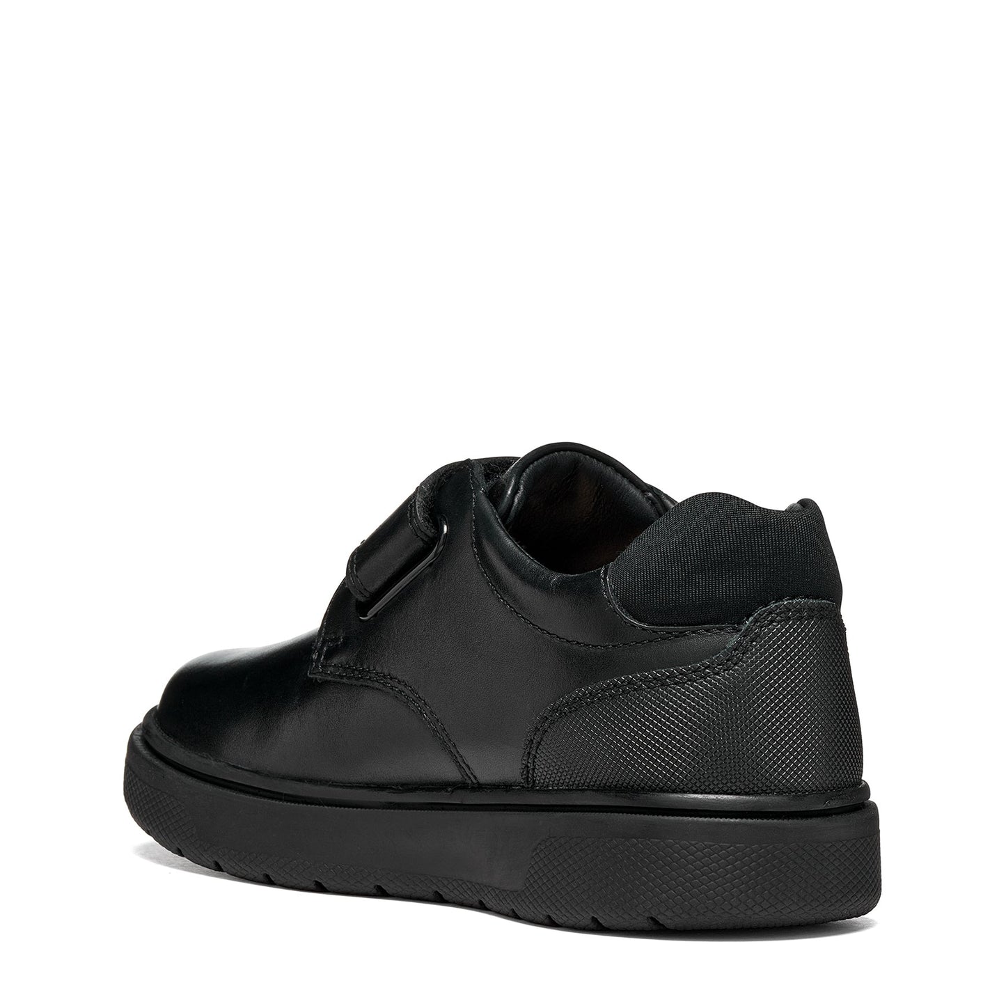 Riddock Single Strap Black Leather Boys School Shoe