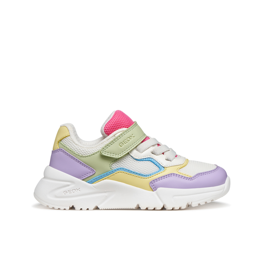 Loftus Girls White Multicolour Trainer
