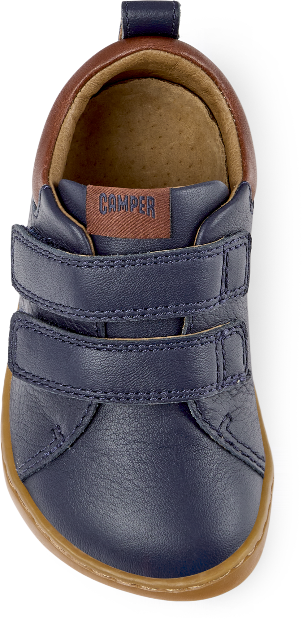 Peu Cami Navy Leather First Walking Shoe