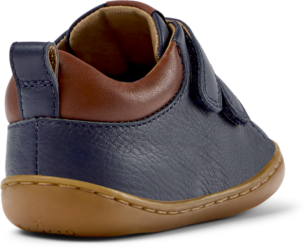 Peu Cami Navy Leather First Walking Shoe