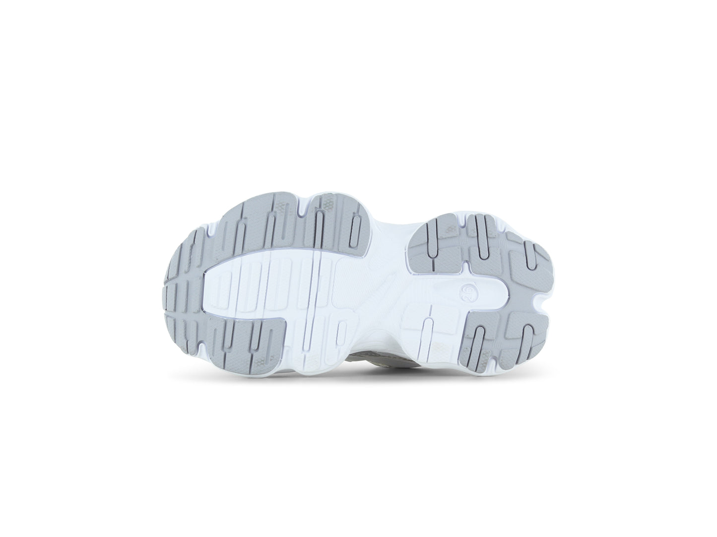 While Silver Lace Up Microleather Trainer