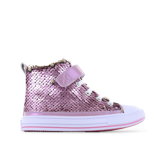 Lilac Sequin High Top Sneaker