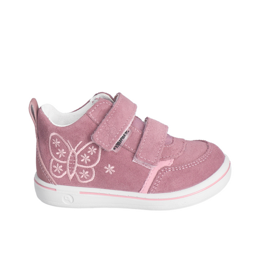 Liv Waterproof Boot in Pink Nubuk Leather With Butterfly