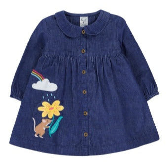 Mary Mouse Ink Blue Cord Dress