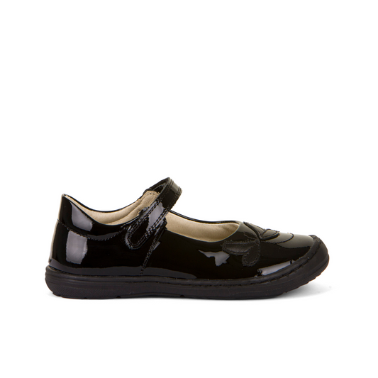 Mia DF Black Patent Leather Girl's School Shoe