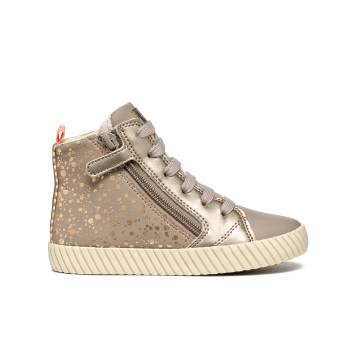 Mirroless Dark Beige Girls High-Top Casual Shoe