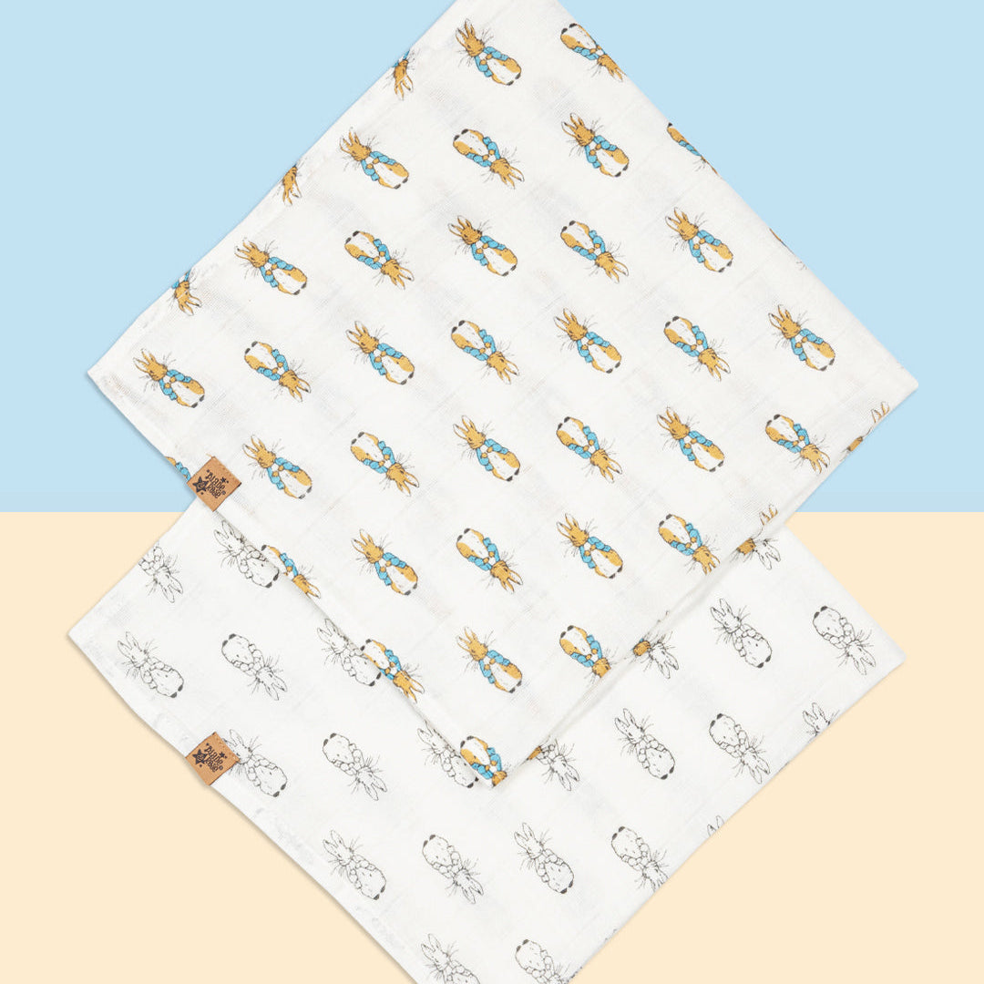 Peter Rabbit Neutral Muslin Squares