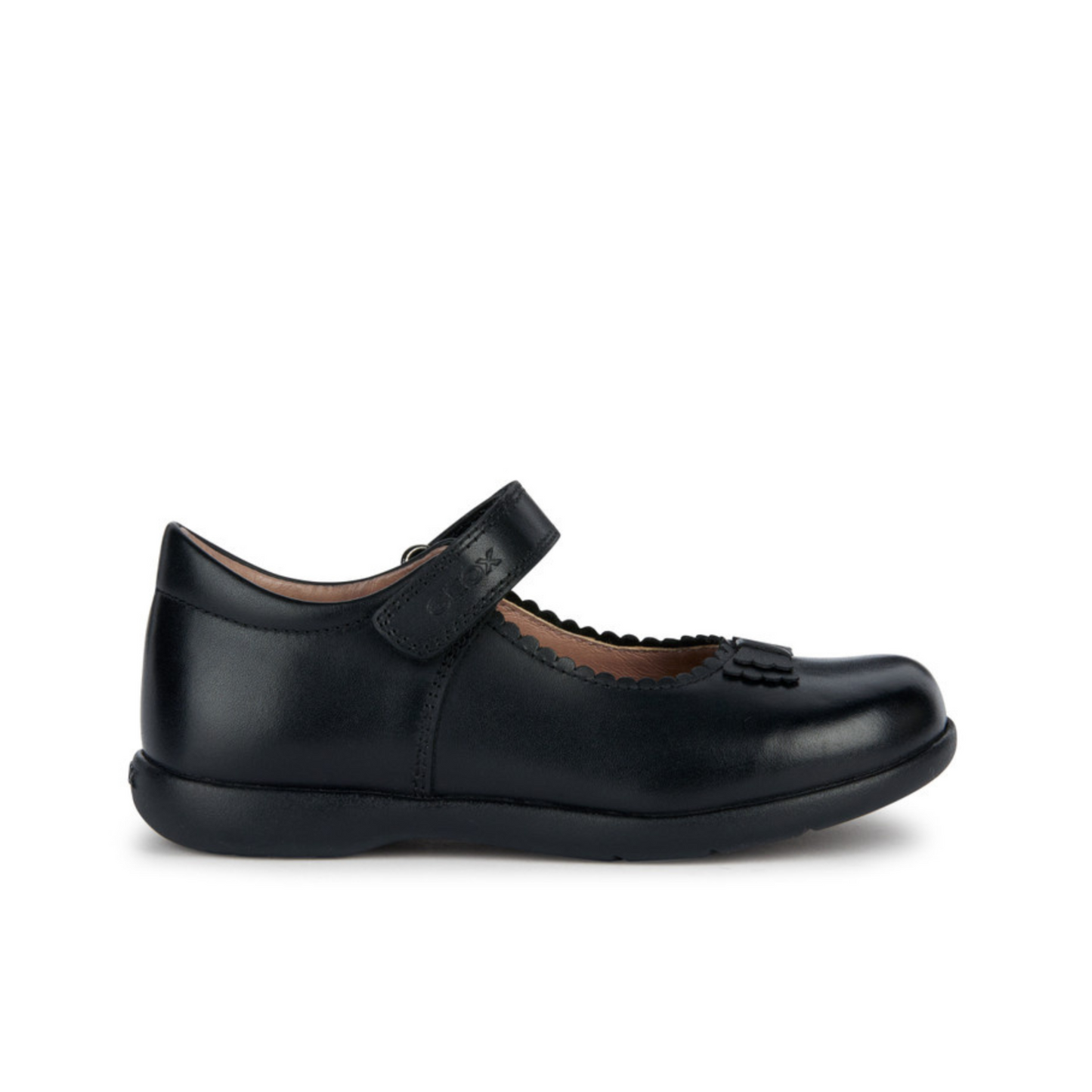 Naimara Bow Black Leather Mary Jane Style Girl's School Shoe
