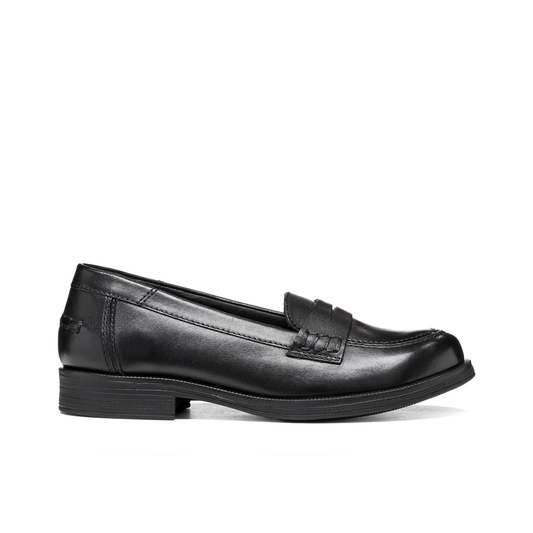 New Agata Loafer Black Leather Girls School Shoe