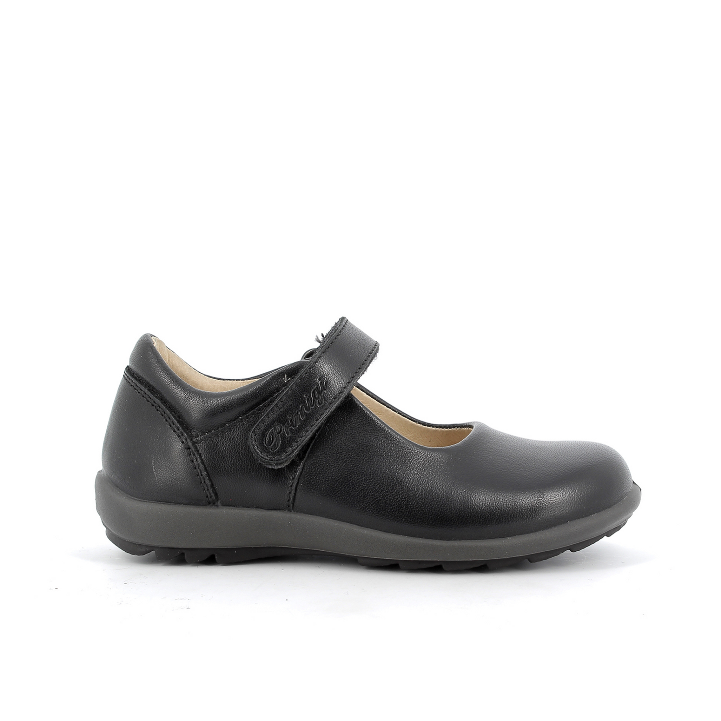 Olea Black Leather Mary-Jane Girls Shoe