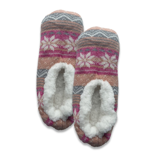 Cosy Pink Bootie Slipper Sock UK size 4-7