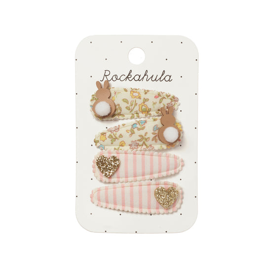Petal Bunny Fabric Clip Set