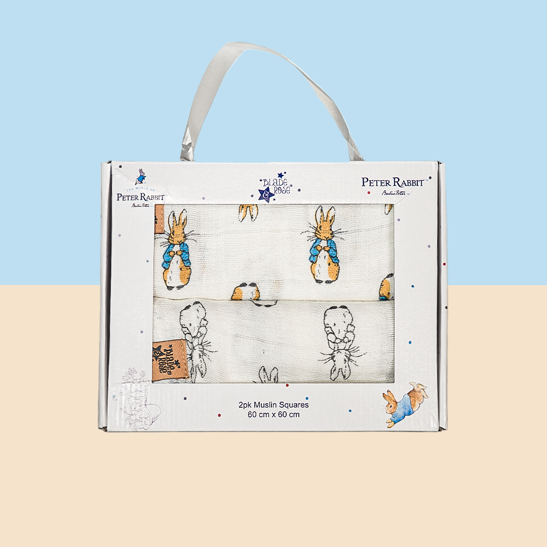 Peter Rabbit Neutral Muslin Squares