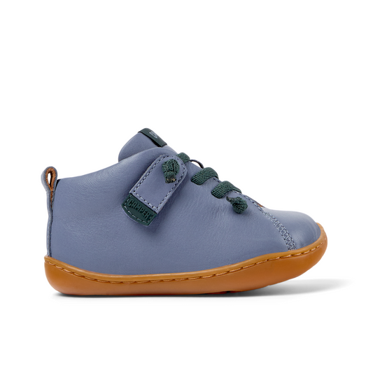 Peu Cami Clay Blue Leather First Walking Shoe