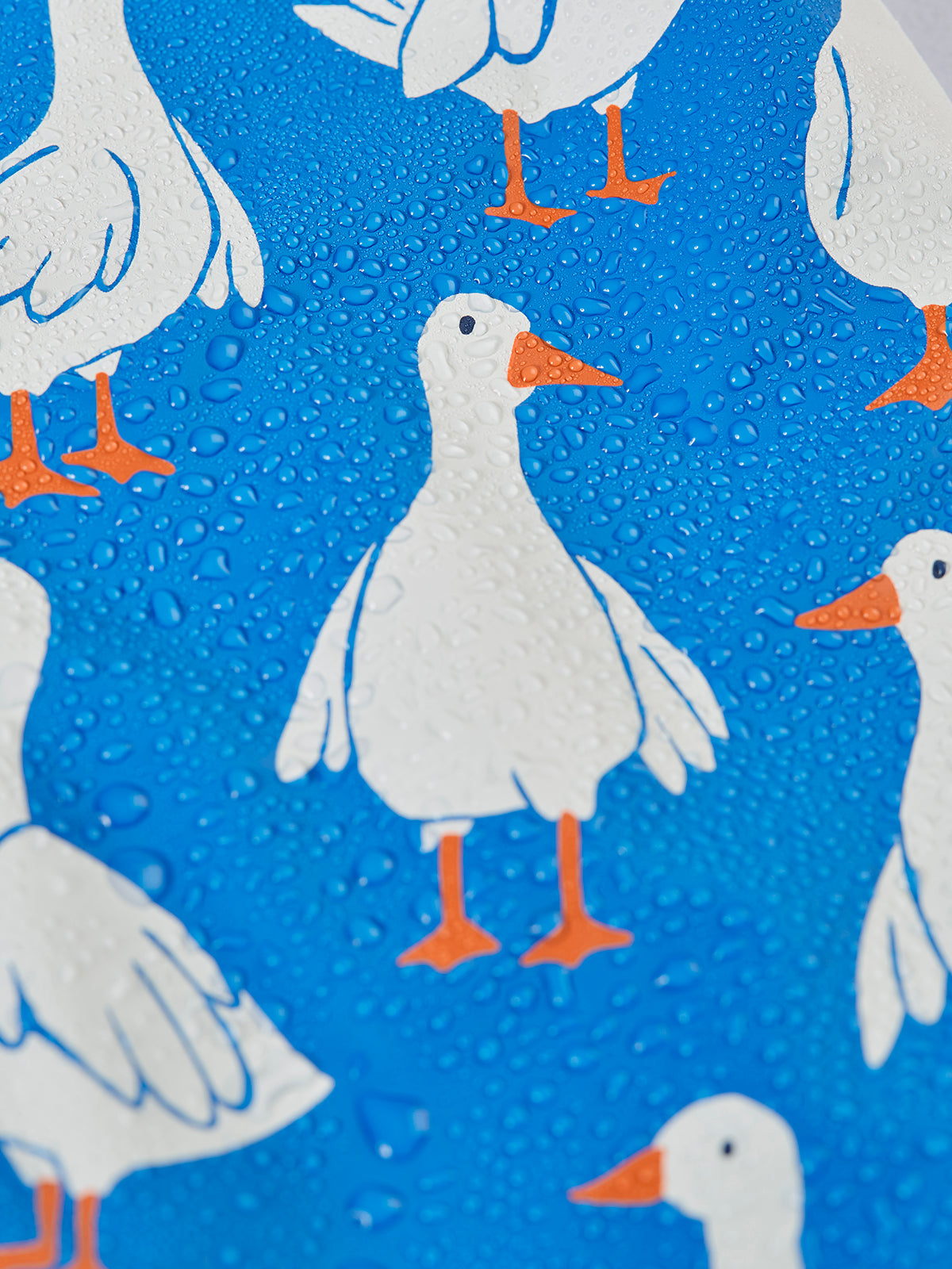Puddle Buster Cobalt Goose Printed Rain Mac