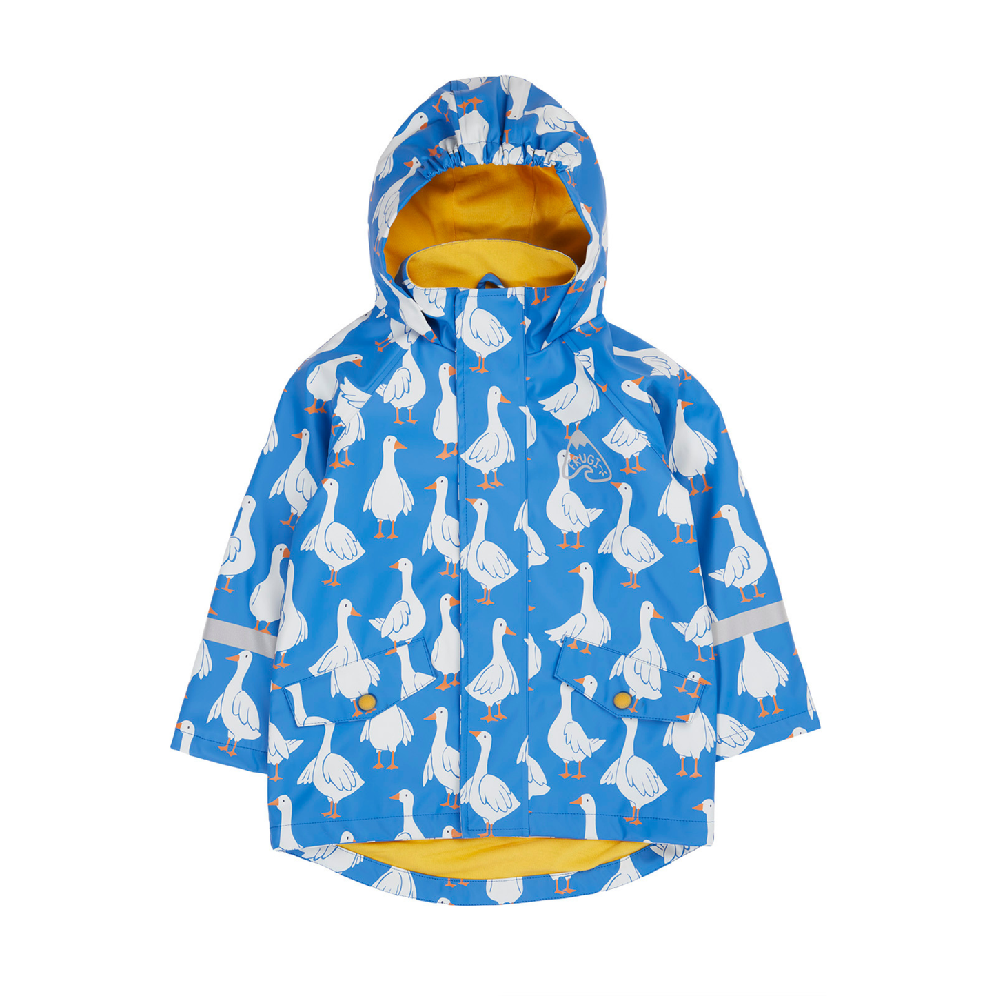 Puddle Buster Cobalt Goose Printed Rain Mac