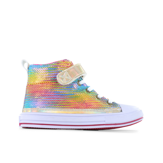 Rainbow Sequin High Top Sneaker