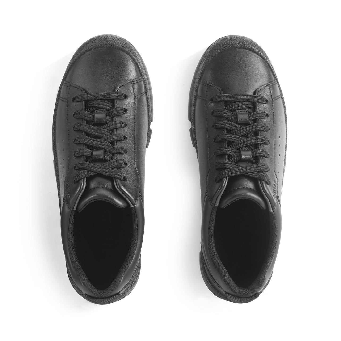 Rhino Challenger Black Leather Lace-up Boys School Shoe