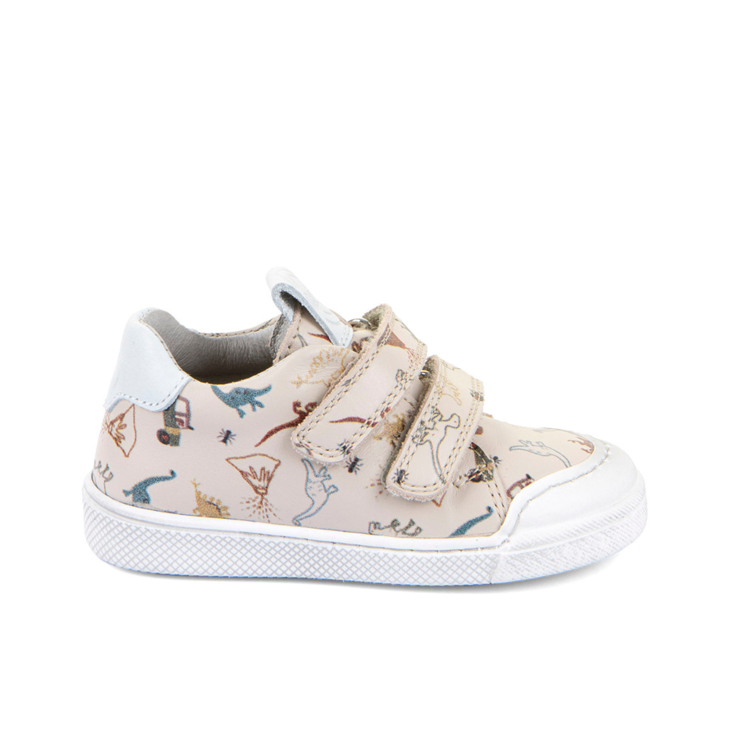 Rosario Dinosaur Print Leather First Walking Shoe