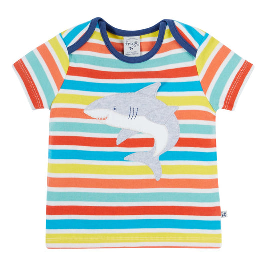 Bobster Shark/Stripe Applique T-Shirt