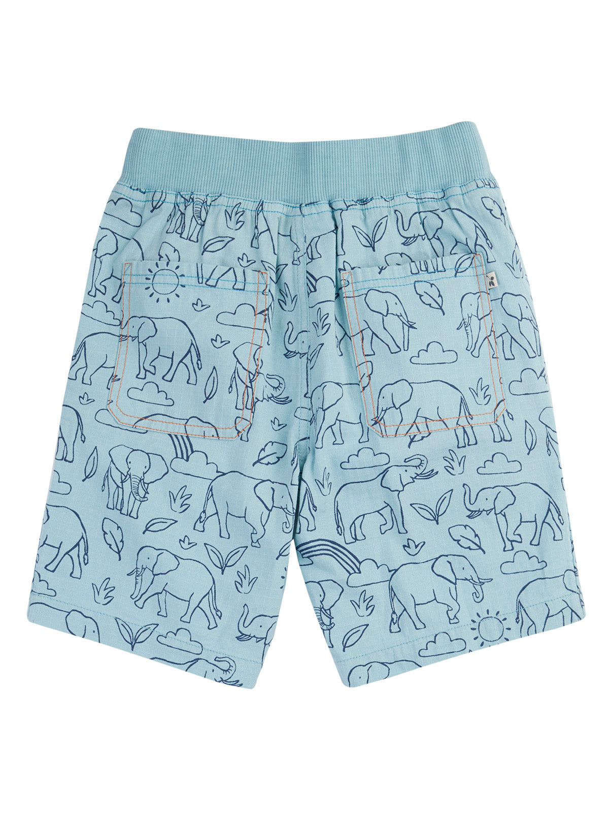 Cedar Shorts Happy Herd Elephant Print