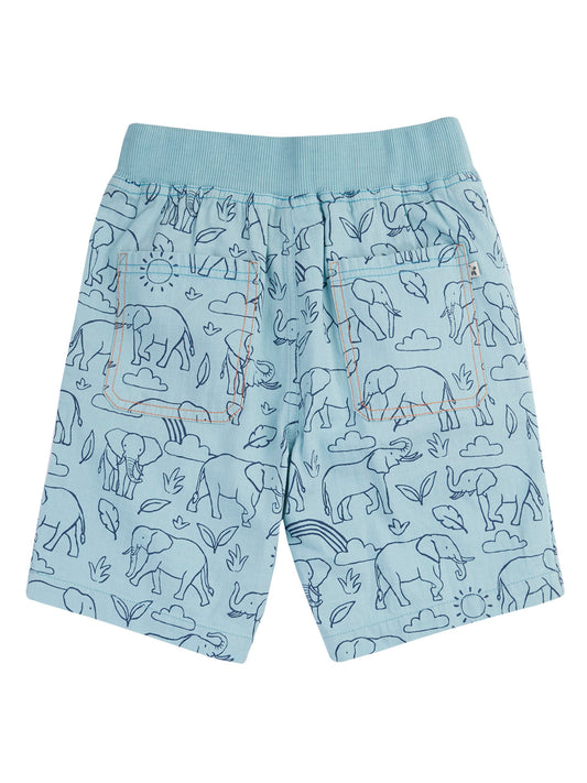 Cedar Shorts Happy Herd Elephant Print