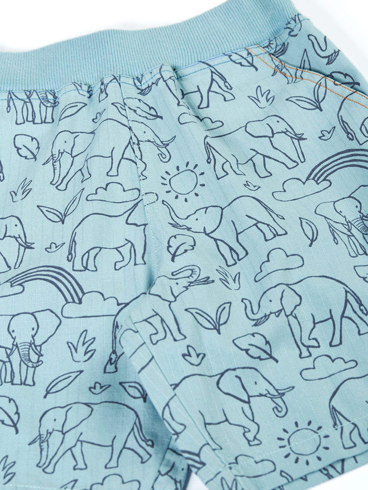 Cedar Shorts Happy Herd Elephant Print