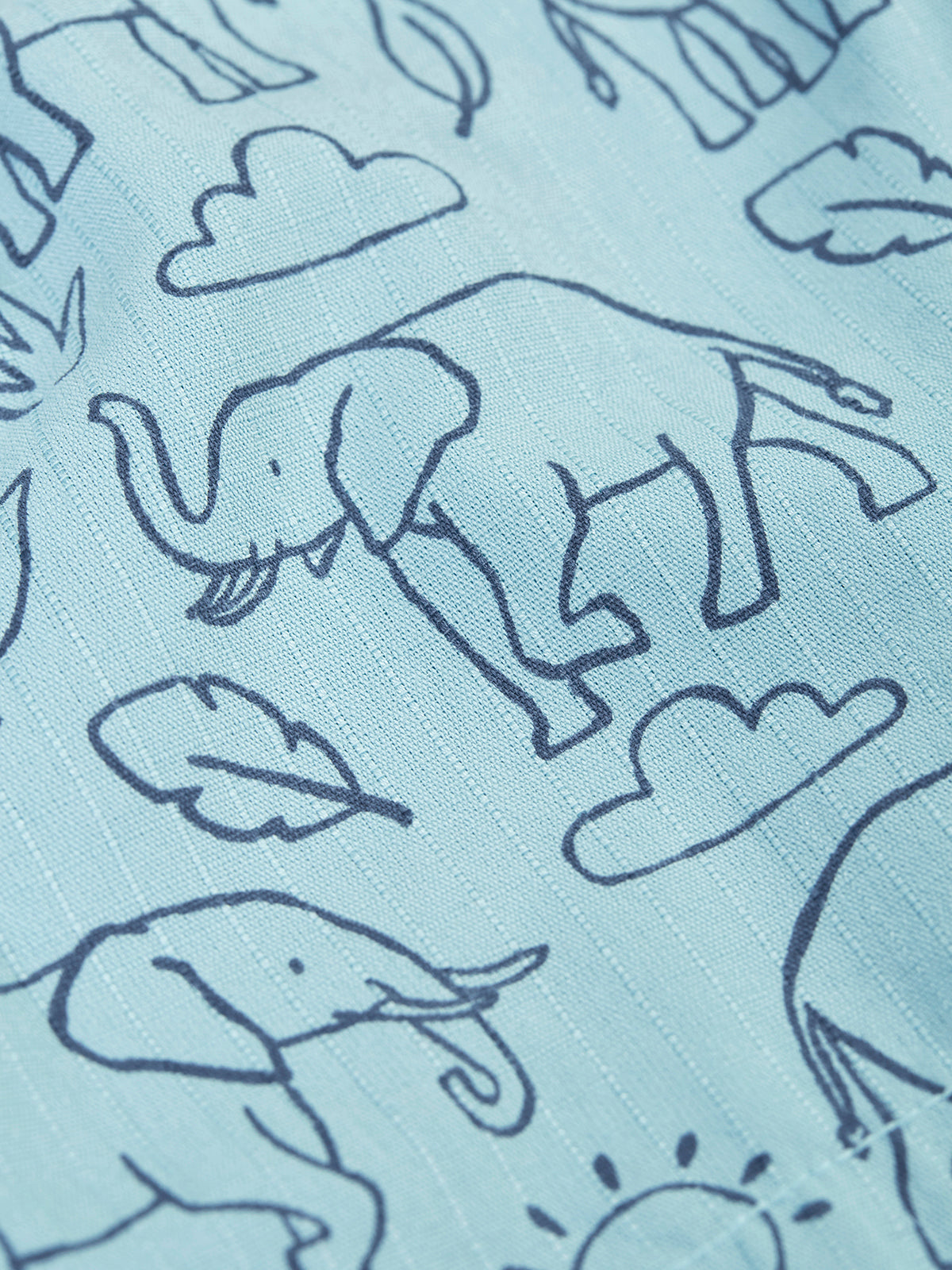 Cedar Shorts Happy Herd Elephant Print