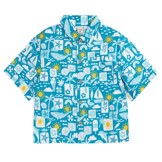 Ellison Shirt Blue Beach Times