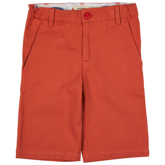 Orange Chino Shorts