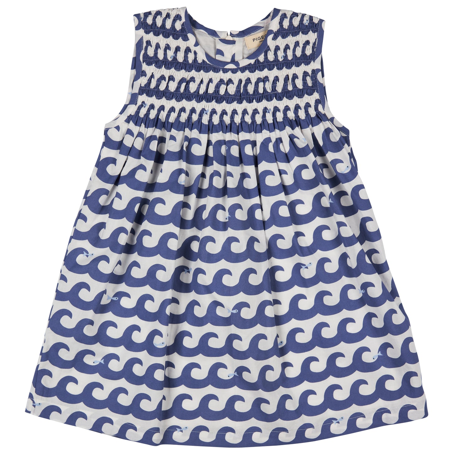 Sleeveless Smock Dress Waves