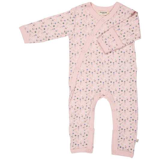 Kimono Romper Flowers Pink
