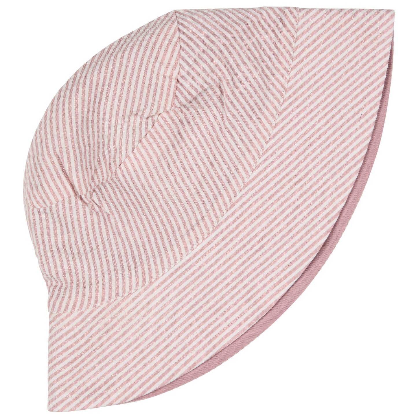 Reversible Sun Hat Pink Seersucker Stripes