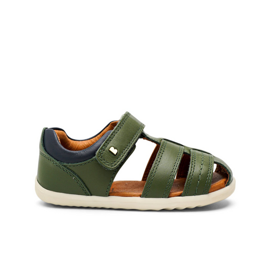 SU Roam Sandal in Forest and Navy Leather