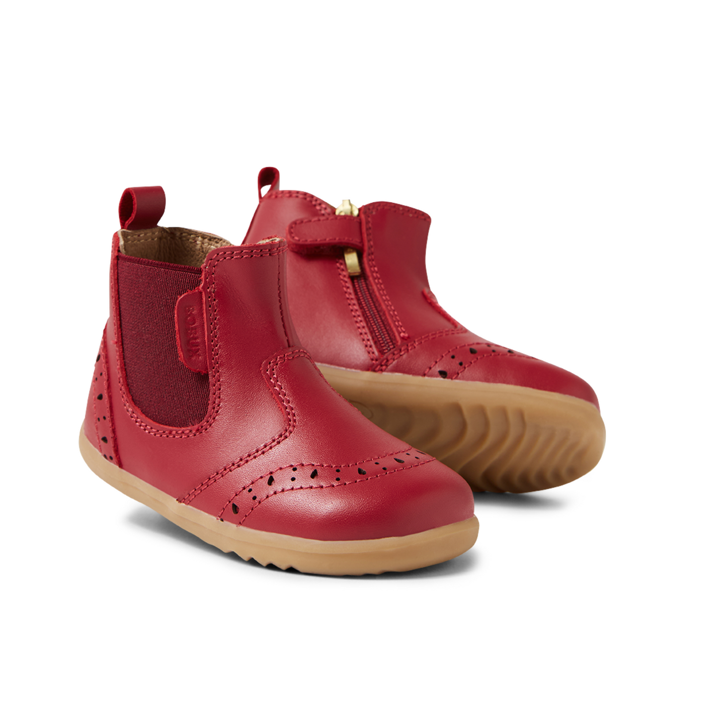 SU Billie Tibetan Red Leather Brogued Jodhpur Boot