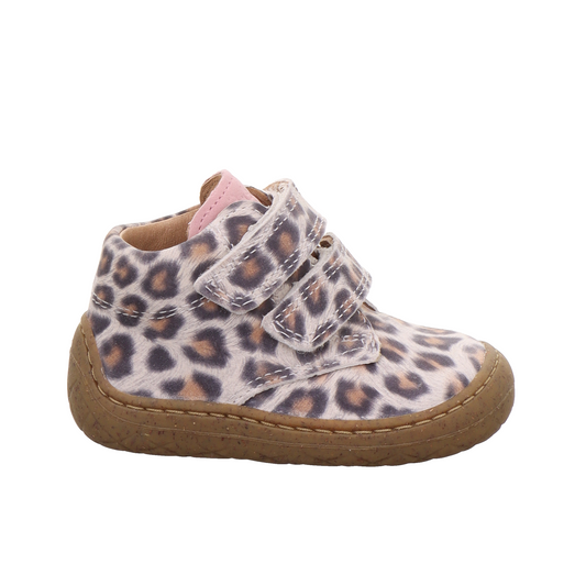 Saturnus Leopard Print Leather First Walking Boot