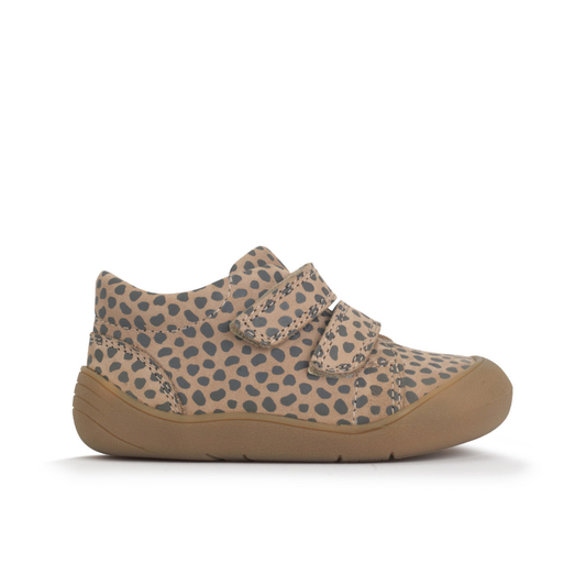 Scoot Taupe Splash Nubuck First Steps Shoe