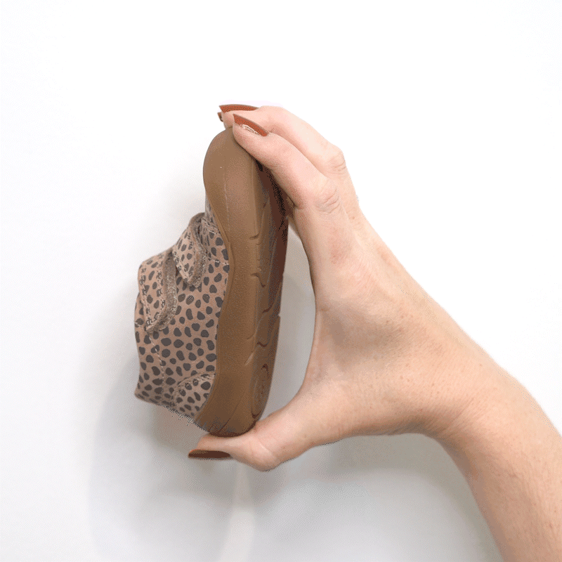 Scoot Taupe Splash Nubuck First Steps Shoe