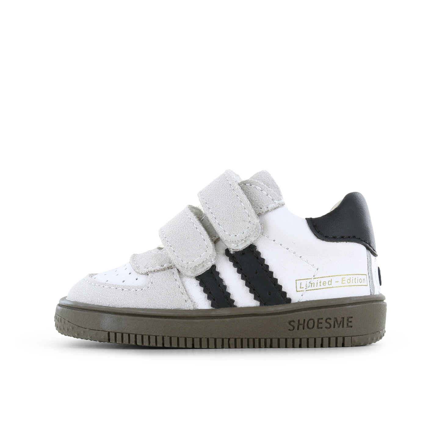 Beige White Black Suede Sneaker