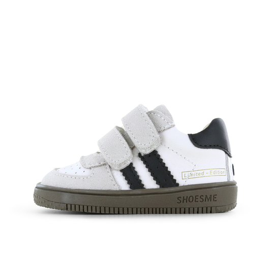 Beige White Black Suede Sneaker