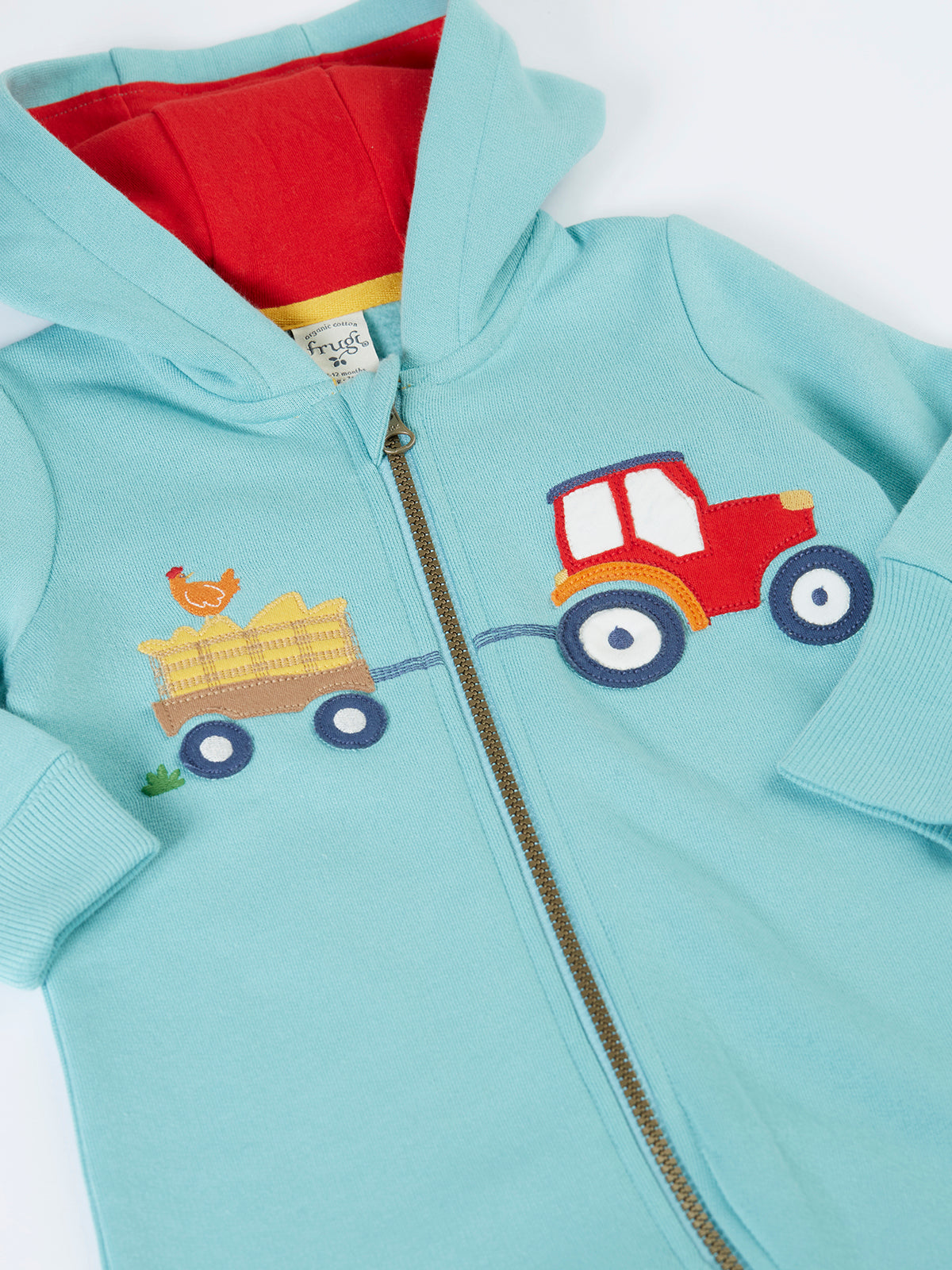 Tractor Applique Fleece Snuggle Suit